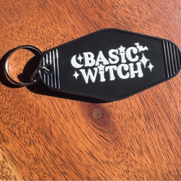 3/$15 Basic Witch Black Motel Keychain | Spooky Cute Gift | Goth Witchy - Picture 4 of 6